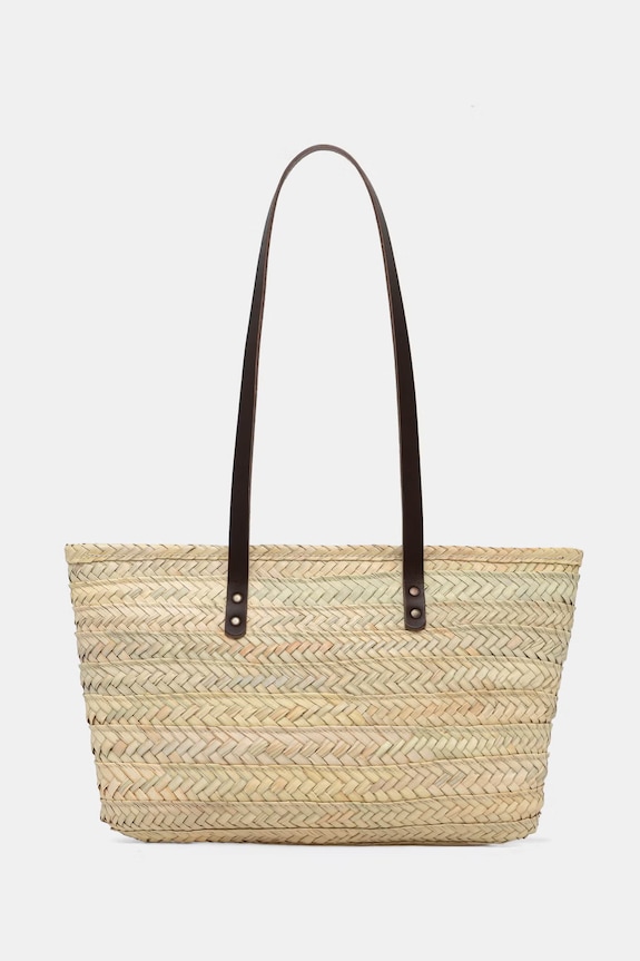 Answear.LAB torebka shopper damska pleciona beżowy DUBLIN.hak
