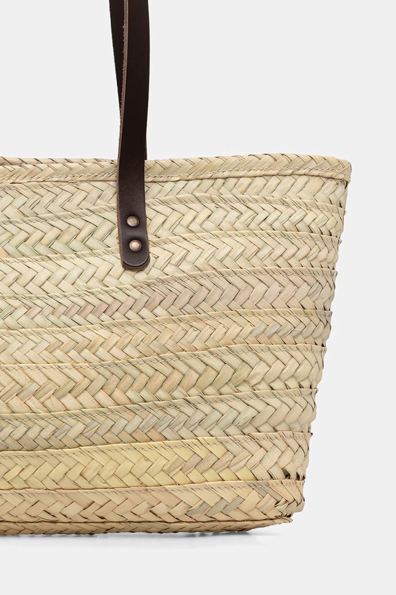 Akcesoria Answear.LAB torebka shopper damska pleciona DUBLIN.hak beżowy