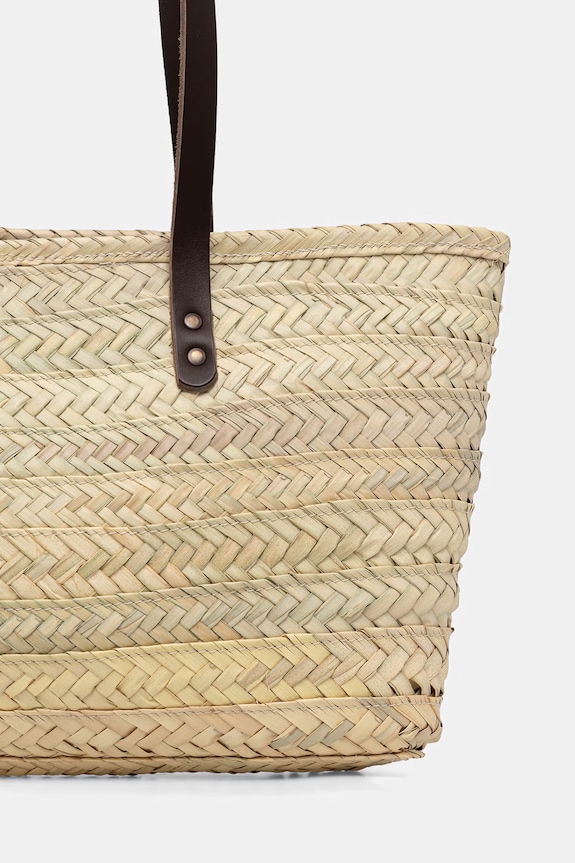 Akcesoria Answear.LAB torebka shopper damska pleciona DUBLIN.hak beżowy