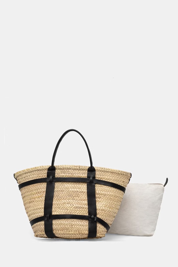 Answear.LAB τσάντα shopper γυναικεία πλεγμένη μπεζ 95615.hak