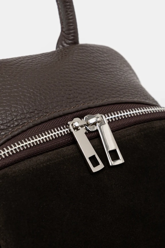Answear.LAB rucsac din piele intoarsa maro Ans08.hak