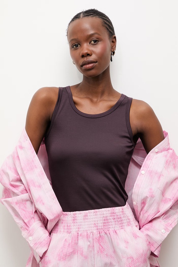 Answear.LAB top damski z wiskozą PK9186 brązowy