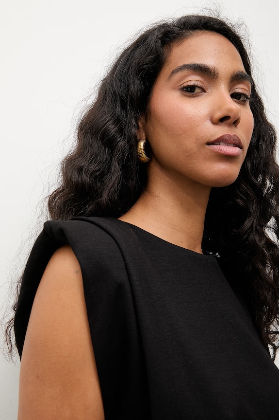 Answear.LAB T-shirt damski z wiskozy czarny 71845.tok
