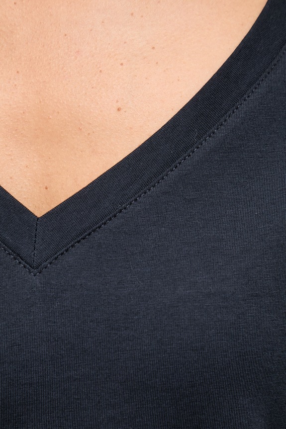 Answear.LAB Βασικό T-shirt γυναικείο βαμβακερό WS26-TSD018 σκούρο μπλε