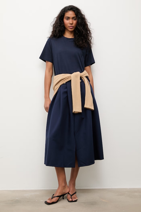 Answear.LAB tricou basic pentru femei, din bumbac TR2.2.tok bleumarin WS26
