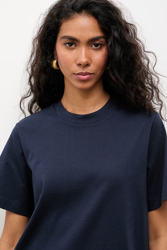 Answear.LAB tricou basic pentru femei, din bumbac TR2.2.tok bleumarin
