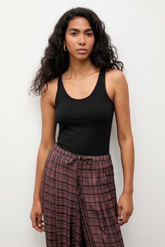 Answear.LAB τοπ γυναικείο βαμβακερό με ελαστάνη μαύρο WS26-TSD021