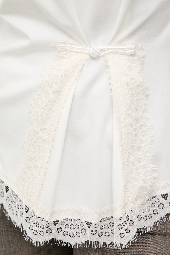 Answear.LAB kratka majica ženska bombažna z elastanom 56227.iak bela