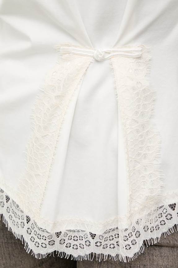 Answear.LAB kratka majica ženska bombažna z elastanom 56227.iak bela