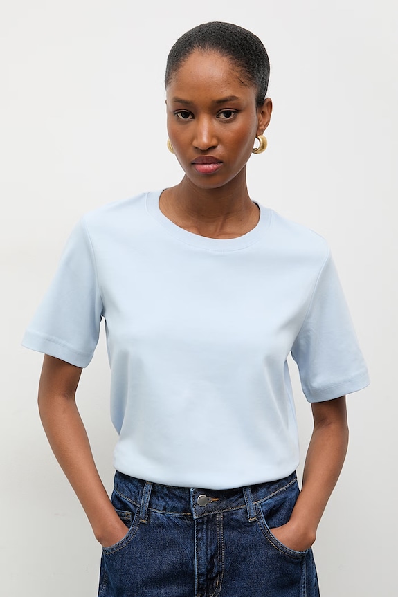 Answear.LAB T-shirt damski bawełniany niebieski 31763.tok