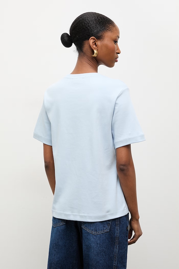Odzież Answear.LAB T-shirt damski bawełniany 31763.tok niebieski
