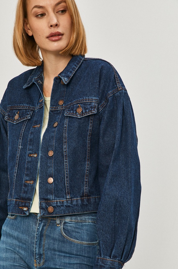 Answear Lab Kurtka jeansowa 21D004 niebieski