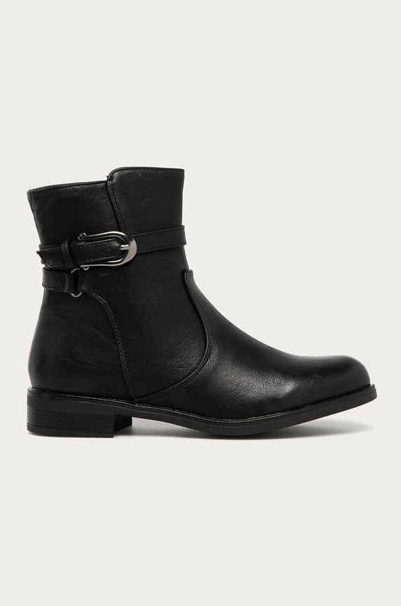 Answear Lab botki imitacja skóry licowej czarny JH363.DA