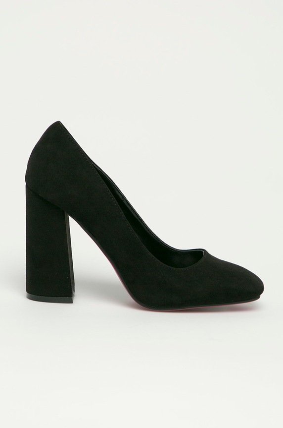 Answear Lab - Czółenka Colour Cherie słupek czarny SQ39.DA