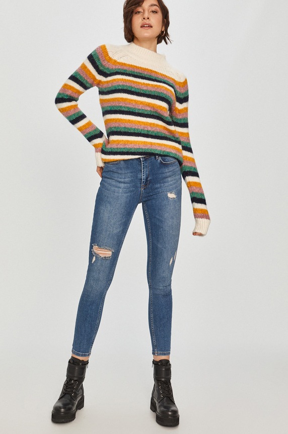 Answear Lab - Sweter z domieszką wełny WW21.SWD041 multicolor WW21