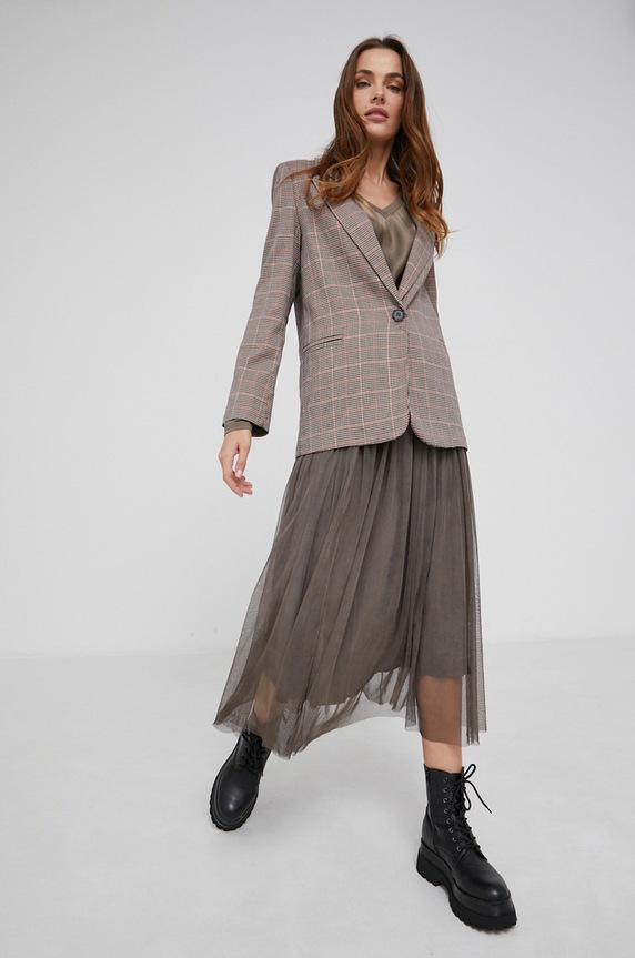 Answear Lab Bluzka 208.1.1.AJ beżowy WW22