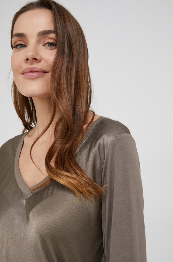 Answear Lab Bluzka beżowy 208.1.1.AJ