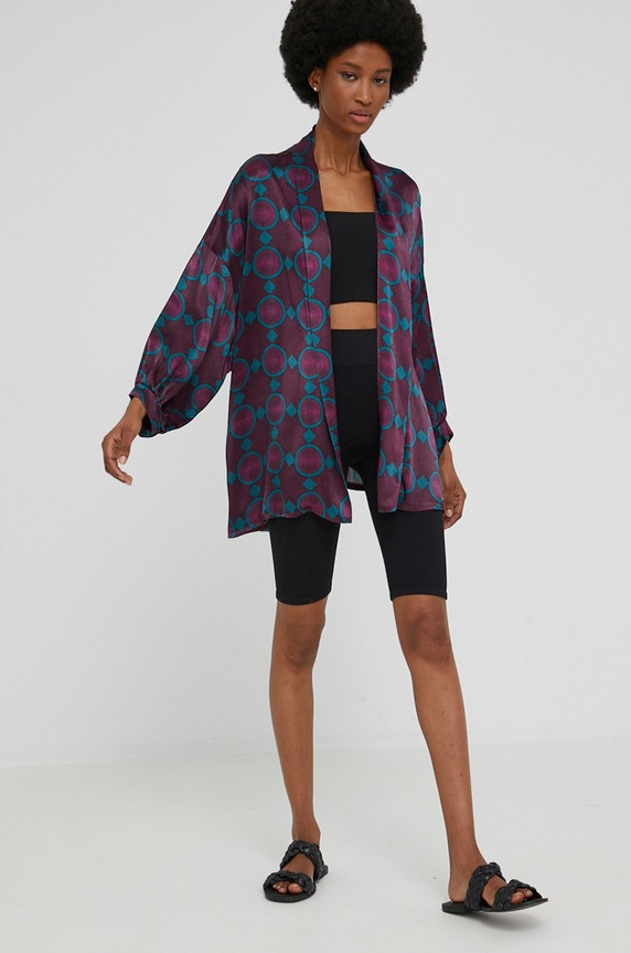 Kimono Answear.LAB 19469.K fialová WW22