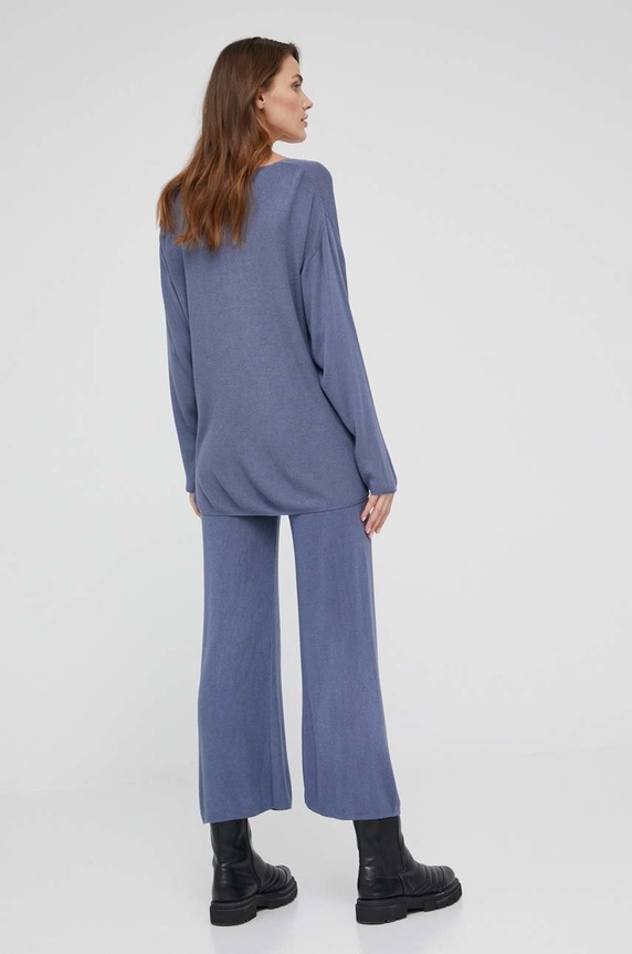 Answear Lab komplet z domieszką wełny 2157.2156.2.1KR niebieski WW22