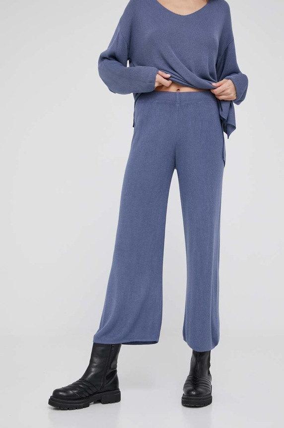 Answear Lab komplet z domieszką wełny niebieski 2157.2156.2.1KR