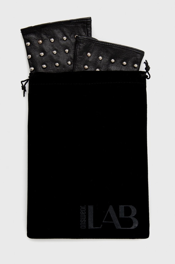 Kožené rukavice Answear.LAB XBRW14.25.1KR čierna WW22