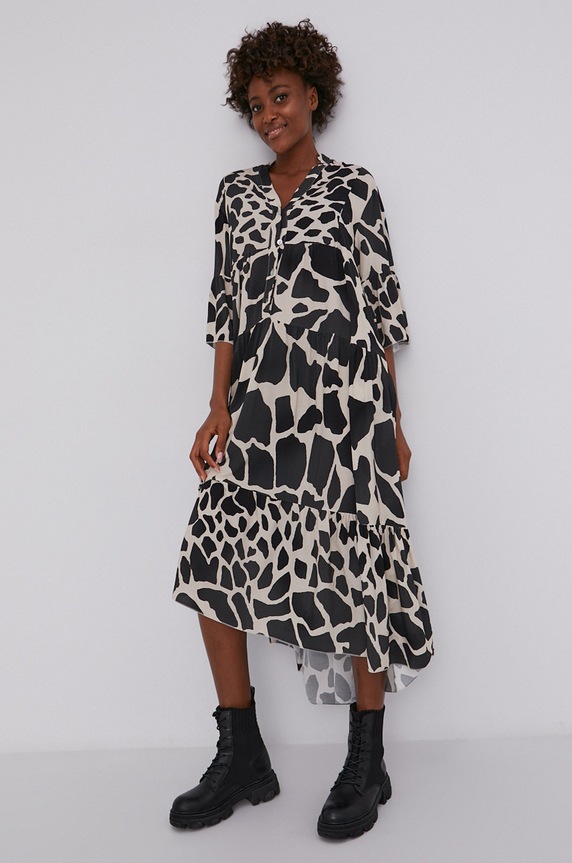 Answear Lab rochie midi negru G5021.2.KR