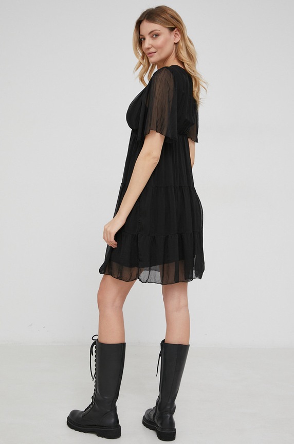 Îmbrăcăminte Answear Lab rochie de mătase 1835.1KR negru