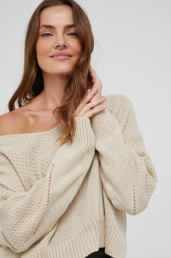 Answear Lab Sweter pozostałe beżowy 221.1206.1KR