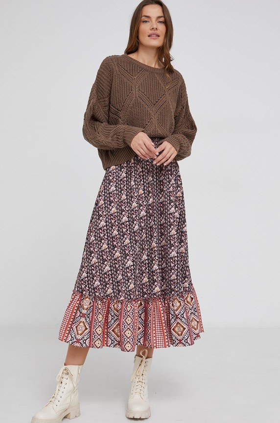 Answear Lab Sweter brązowy 1204.2KR