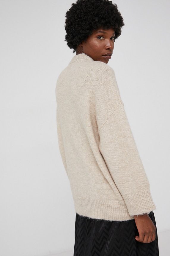 Odzież Answear Lab Sweter z domieszką wełny 4517.1KR beżowy