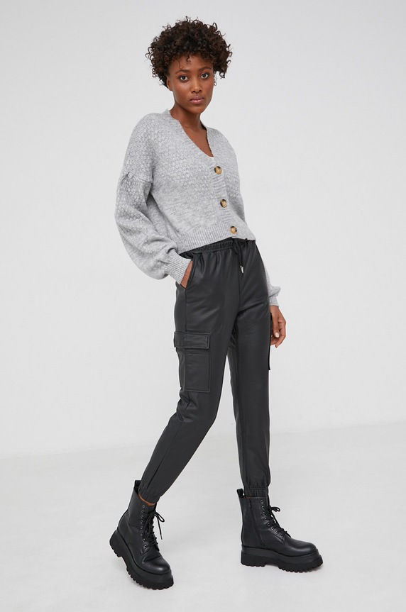 Answear Lab Kardigan z wełną S21001.1.MB szary WW22