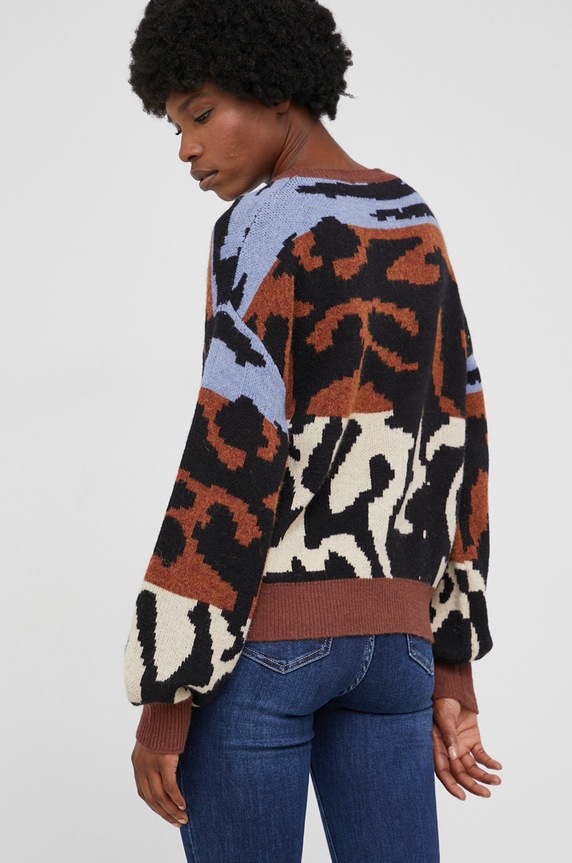 Odzież Answear Lab Sweter z wełną M3081.AJ brązowy