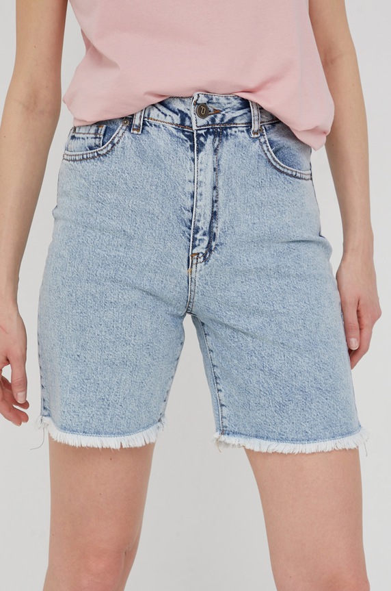 Answear Lab pantaloni scurti jeans 16799.AA albastru WW22