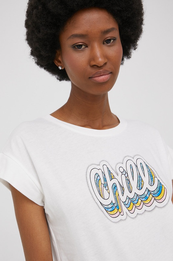 Answear Lab t-shirt bawełniany biały FFF14080.W