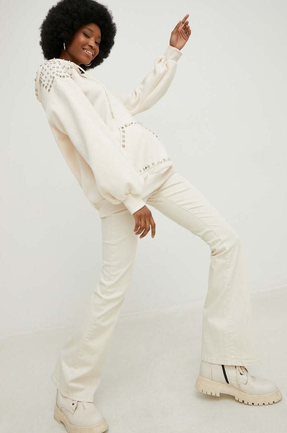 Answear Lab bluza X kolekcja limitowana SISTERHOOD beżowy 5287.KK