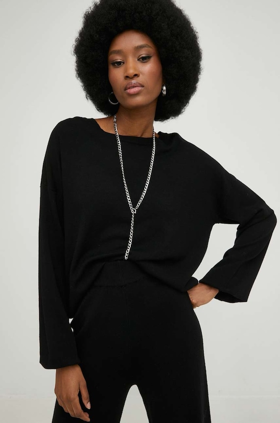 Answear Lab komplet sweter i spodnie 10031.js czarny WW23