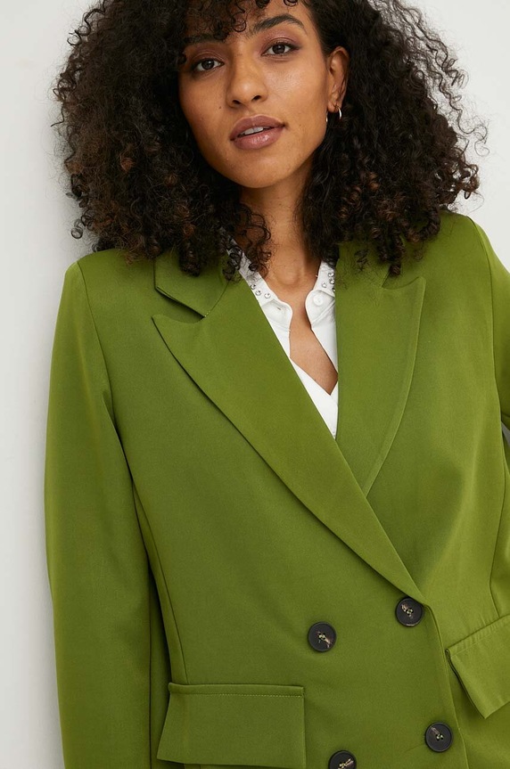 Answear Lab komplet - marynarka i spodnie zielony 12153.w