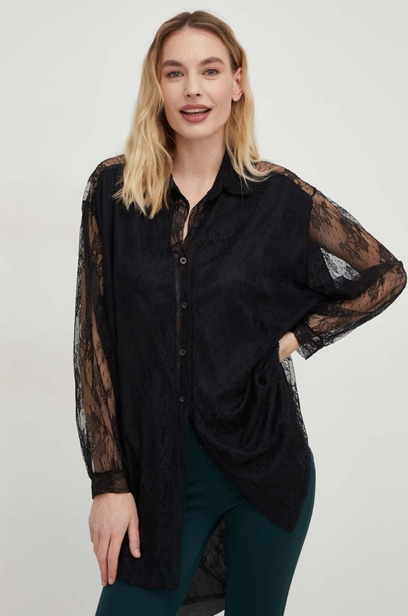 Answear Lab camicia pizzo nero 85339.KK