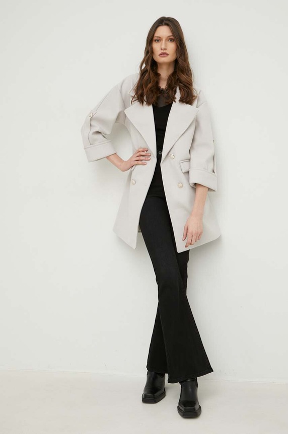 Answear Lab płaszcz 8711.js beżowy WW23