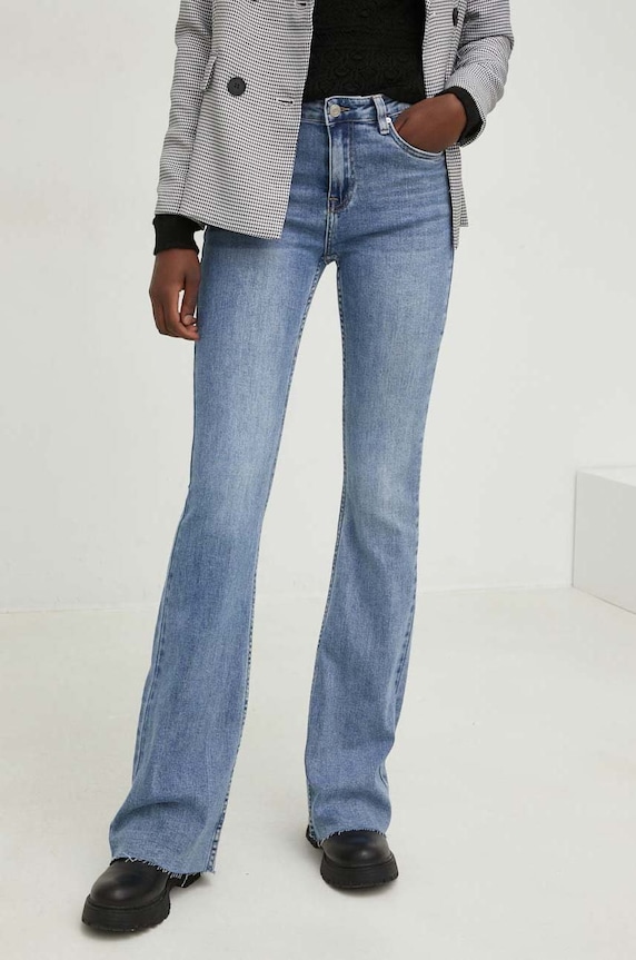 Answear Lab jeansy PREMIUM JEANS X kolekcja limitowana SISTERHOOD niebieski d1488.h