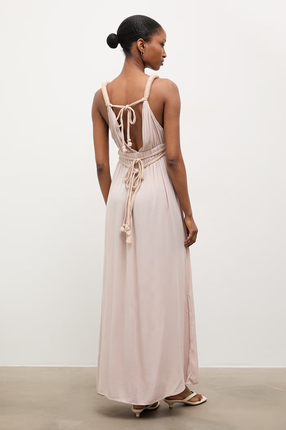 Îmbrăcăminte Answear.LAB rochie de vară din vâscoză NL233938001.db bej