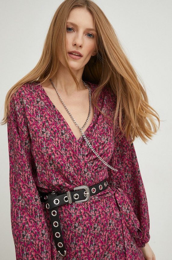 Odzież Answear Lab sukienka 3830FTSD.1WK różowy