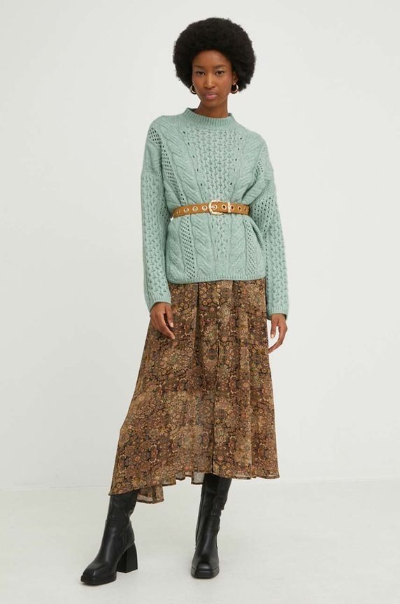 Answear Lab sweter 3177.js turkusowy WW23