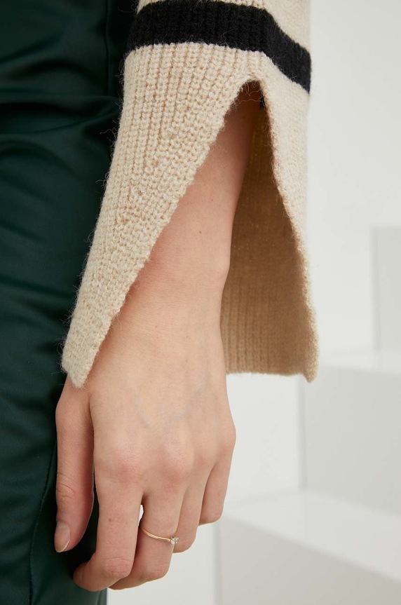 Answear Lab sweter z wełną 38146.js beżowy