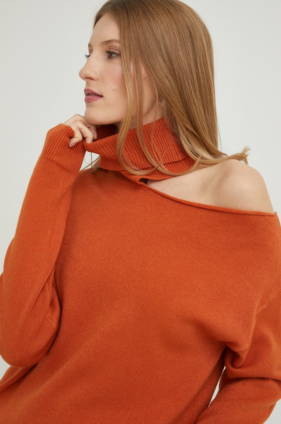 Answear Lab sweter pomarańczowy lu1312.w