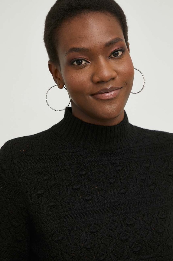 Answear Lab sweter z wełną czarny 7367.db