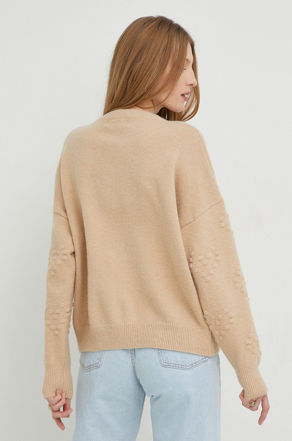 Odzież Answear Lab sweter z wełną 12.1w brązowy