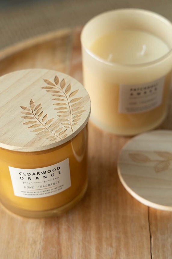 Набор ароматических свечей Answear.LAB Cedarwood & Patchouli 2 шт оранжевый VE197356.WK