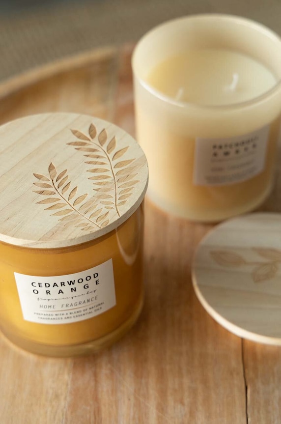 Набор ароматических свечей Answear.LAB Cedarwood & Patchouli 2 шт оранжевый VE197356.WK