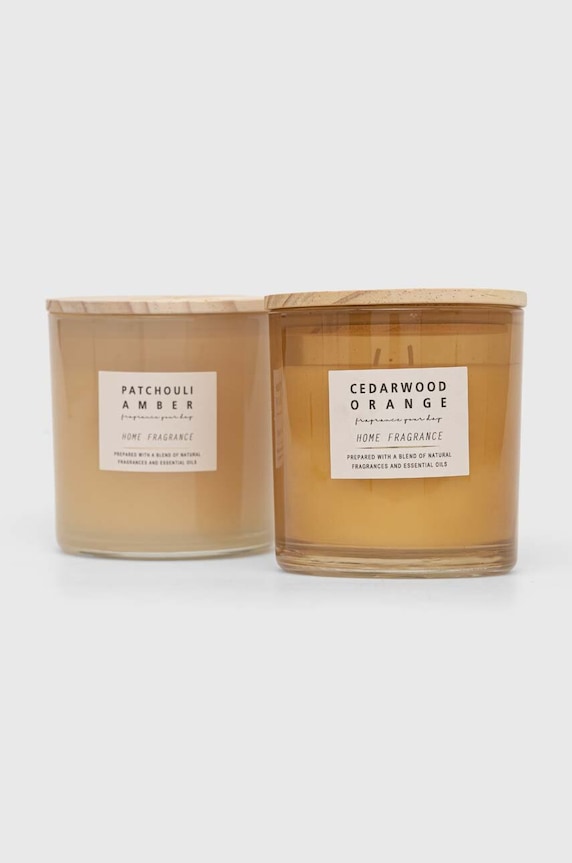 Набор ароматических свечей Answear.LAB Cedarwood & Patchouli 2 шт VE197356.WK оранжевый WW23